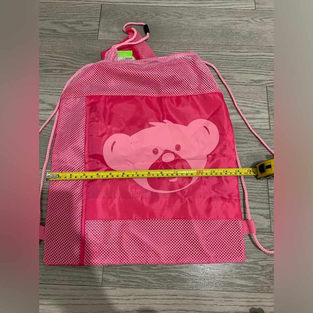 New Build-a-bear pink Drawstring Backpack with Mini bag - Picture 6 of 8